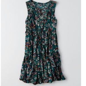 American Eagle cross strap tiered tank dress